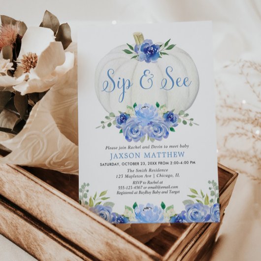 Invitation Citrouille siroter et voir, automne rencontrer acc