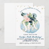 Invitation citrouille sixième anniversaire (Devant / Derrière)