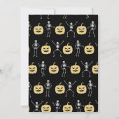 Invitation Citrouille Skeleton Halloween Bones Party (Dos)