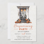 Invitation Citrouille Skeleton Houseréchauffer Party (Devant)