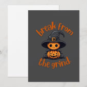 Invitation Citrouille Sorcière BFTG  (Devant / Derrière)