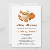 Invitation Citrouille Spice Automne Café Boissons Baby shower (Devant)