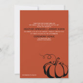 Invitation Citrouille Spice avec code QR et détails Mariage (Devant)