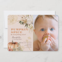 Citrouille Spice Boho Floral rose 1er anniversaire