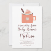 Invitation Citrouille Spice Café Campfire Mug Baby shower d'a (Devant)