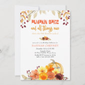 Invitation Citrouille Spice Poem Fleurs d'automne N'importe q (Devant)