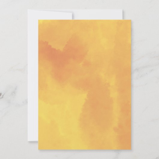 Invitation Citrouille Spice Poem Fleurs d'automne N'importe q (Dos)