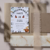 Invitation Citrouille | Spider Web Halloween Bureau Party Bla