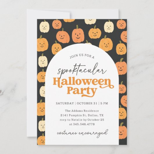 Invitation Citrouille Spooktacular Halloween Parti (Devant)