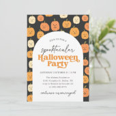 Invitation Citrouille Spooktacular Halloween Parti (Debout devant)