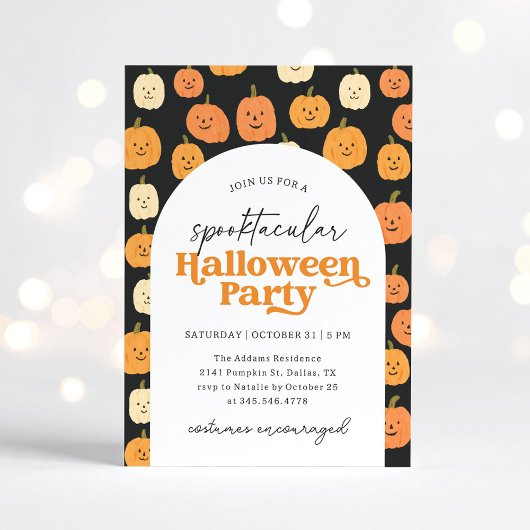 Invitation Citrouille Spooktacular Halloween Parti
