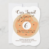 Invitation Citrouille sucré saupoudrer la beigne Anniversaire (Devant)