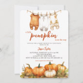 Invitation Citrouille Sur Le Chemin Lave Baby shower Unisex (Devant)