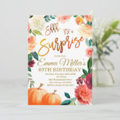 Invitation Citrouille surprise Anniversaire, fête d'anniversa (Debout devant)