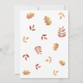 Invitation Citrouille Teddy Bear Baby shower d'automne (Dos)