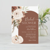 Invitation Citrouille Terracotta Arch Floral Boho Fête des ma (Debout devant)