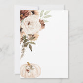 Invitation Citrouille Terracotta Arch Floral Boho Fête des ma (Dos)