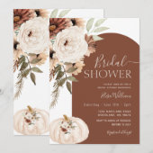 Invitation Citrouille Terracotta Arch Floral Boho Fête des ma (Devant / Derrière)