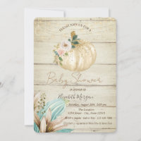 Citrouille, Texture de Bois, Fleurs Bohèmes Baby S