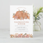 Invitation Citrouille Thanksgiving (Debout devant)