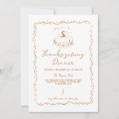 Invitation Citrouille Thanksgiving main gribouillis (Devant)