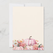 Invitation Citrouille Tombe Dans L'Amour Baby shower Floral (Dos)