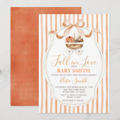 Invitation Citrouille Tombe Dans L'Amour Genre Baby shower Ne (Devant / Derrière)