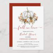 Invitation Citrouille tomber dans l'amour Fête des mariées fl (Devant / Derrière)