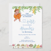 Invitation Citrouille Tourner un champignon Plaid 1er anniver (Devant)