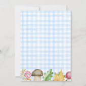 Invitation Citrouille Tourner un champignon Plaid 1er anniver (Dos)