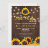 Invitation Citrouille Tournesols Rustic Barne Baby shower en (Devant)