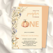 Invitation Citrouille un automne premier anniversaire invitat