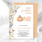 Invitation Citrouille un automne premier anniversaire invitat