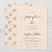 Invitation citrouille - Un petit Baby shower Citro (Devant / Derrière)