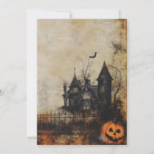 Invitation Citrouille vintage Carving Halloween Party (Dos)