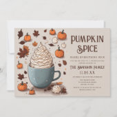 Invitation Citrouille vintage Spice Café Thanksgiving Dîner (Devant)