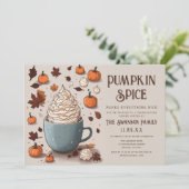 Invitation Citrouille vintage Spice Café Thanksgiving Dîner (Debout devant)