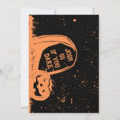 Invitation Citrouille vintage Tombstone Halloween Party (Dos)