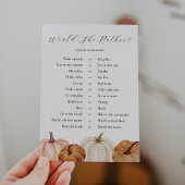 Invitation Citrouille Voudrait-Elle Plaire Game Card