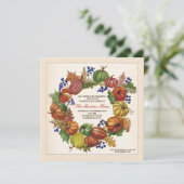 Invitation citrouille Wreath (Debout devant)