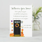Invitation Citrouilles à la porte (Debout devant)