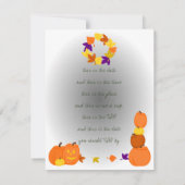 Invitation Citrouilles à la porte (Dos)