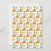 Invitation Citrouilles aquarelle de Thanksgiving (Dos)