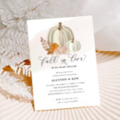 Invitation Citrouilles blancs tomber dans l'amour Baby shower