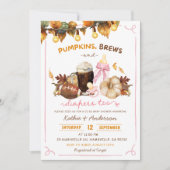 Invitation Citrouilles Boho Automne trop Baby shower Co-ed (Devant)