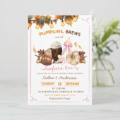 Invitation Citrouilles Boho Automne trop Baby shower Co-ed (Debout devant)