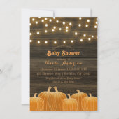 Invitation Citrouilles d'automne et lumières à cordes Baby sh (Devant)