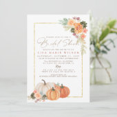 Invitation Citrouilles de Cactus Orange Rustique Shower de Ma (Debout devant)