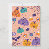 Invitation Citrouilles de la fête d'Halloween chauves-souris (Dos)