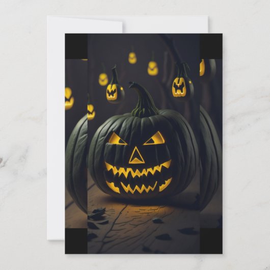 Invitation Citrouilles d'Halloween (Dos)